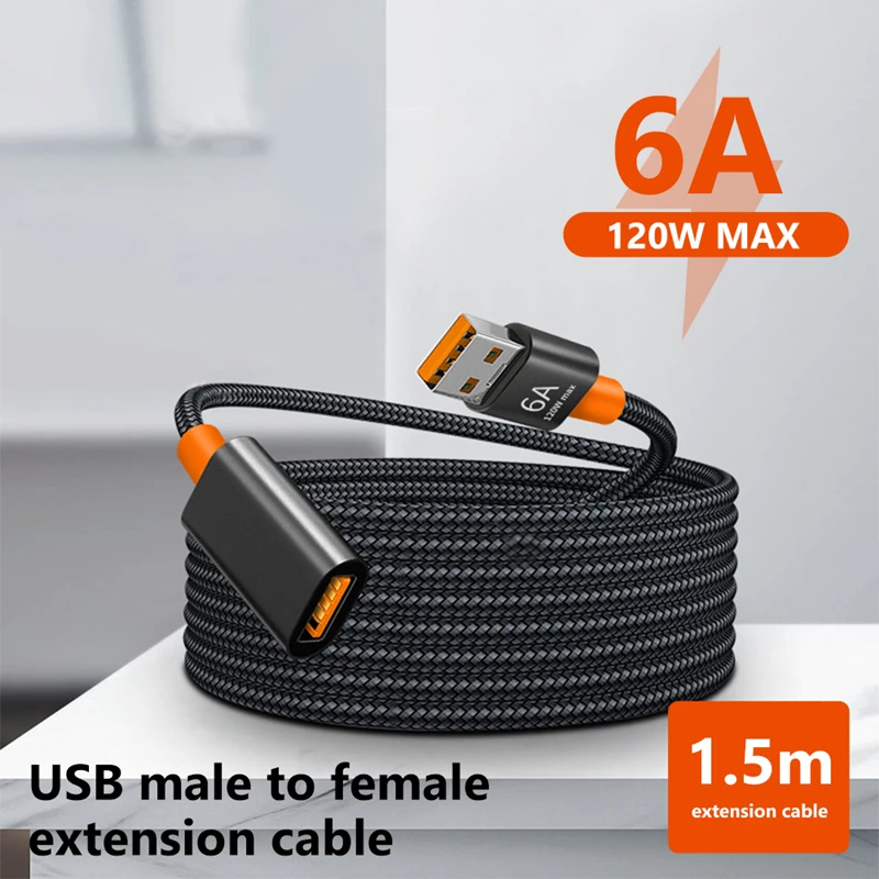 6A USB 3.0 Male to Female USB Extension Cable Data Cord for Laptap Computer Smart TV PS4 Xbox USB Flash Disk USB to USB Cable
6A USB 3.0 Male to Female USB Extension Cable Data Cord for Laptap Computer Smart TV PS4 Xbox USB Flash Disk USB to USB Cable