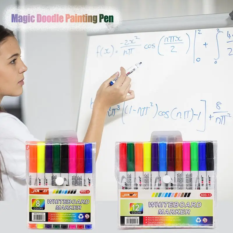 8/12 Colors Magical Water Painting Pen Set Water Floating Doodle Kids Drawing Early Art Education Pens Magic Whiteboard Markers
8/12 Colors Magical Water Painting Pen Set Water Floating Doodle Kids Drawing Early Art Education Pens Magic Whiteboard Markers