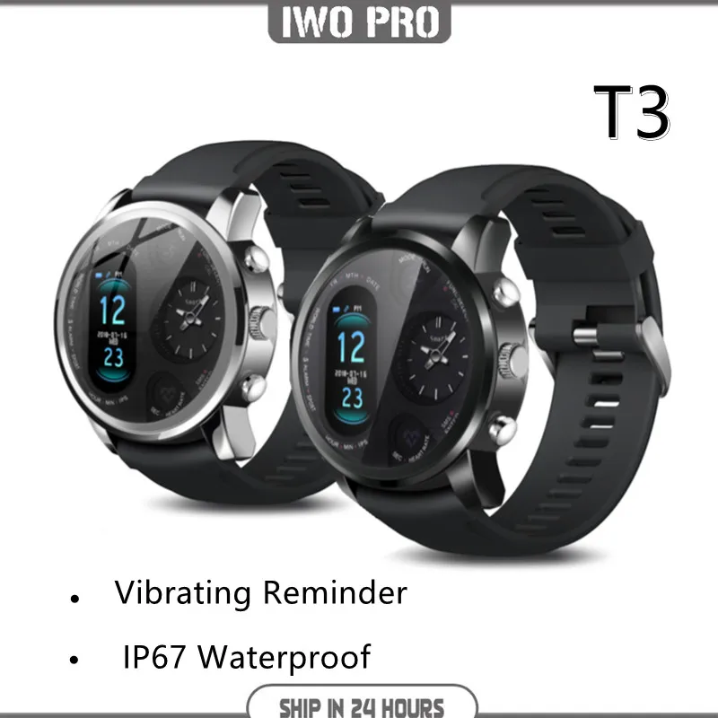 IWO PRO Smart Watch Men T3 PRO Dual Time Waterproof IP67 Heart Rate Bluetooth Activity Tracker Smartwaches Sport for IOS Android
IWO PRO Smart Watch Men T3 PRO Dual Time Waterproof IP67 Heart Rate Bluetooth Activity Tracker Smartwaches Sport for IOS Android