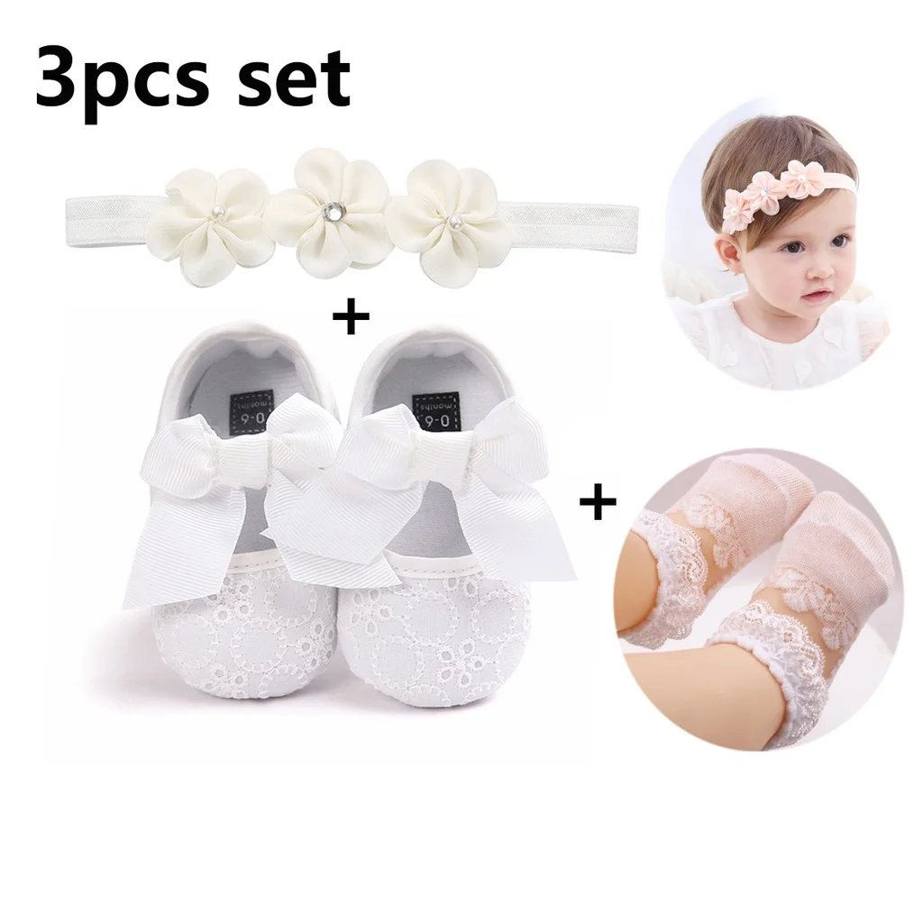 Baby Girl Shoes Walking for Baptismal Christening First Flower Infant + Headband Sock
Baby Girl Shoes Walking for Baptismal Christening First Flower Infant + Headband Sock