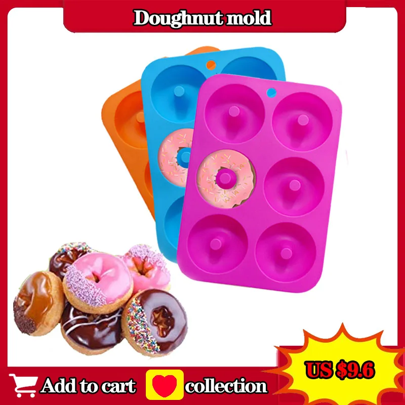 6-Hole Silica Gel Baking Plate Pastry Biscuit Doughnut Mold Non-stick Baking Mold Reusable DIY Kitchen Baking Tool
6-Hole Silica Gel Baking Plate Pastry Biscuit Doughnut Mold Non-stick Baking Mold Reusable DIY Kitchen Baking Tool
