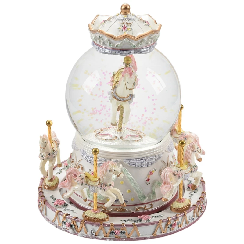 Rotate Music Box, Luxury Carousel Glass Ball Doll Miniature Dollhouse Toy With Castle In The Sky Tune Perfect For Birthday Gift
Rotate Music Box, Luxury Carousel Glass Ball Doll Miniature Dollhouse Toy With Castle In The Sky Tune Perfect For Birthday Gift