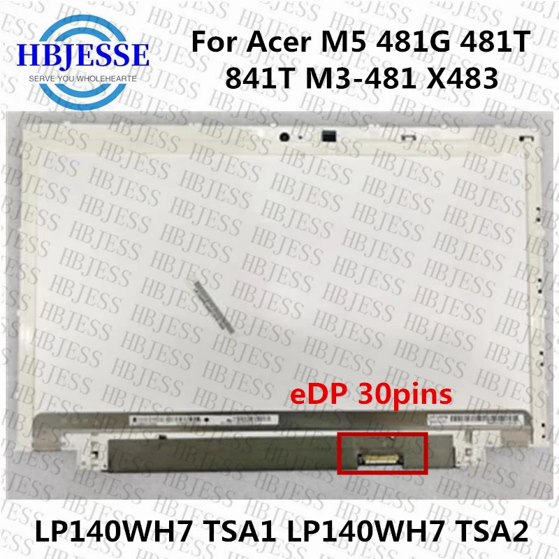 Планшетофон для ноутбука 14 дюймов, панель LP140WH7 TSA1 LP140WH7 TSA2 LP140WH7 (TS)(A2) для Acer M5 481G 481T 841T, планшетофон X483, матрица дисплея
Планшетофон для ноутбука 14 дюймов, панель LP140WH7 TSA1 LP140WH7 TSA2 LP140WH7 (TS)(A2) для Acer M5 481G 481T 841T, планшетофон X483, матрица дисплея