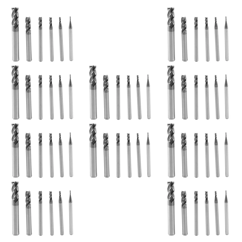 60Pcs 4 Flutes End Mills Set For Steels Square CNC Carbide Milling Cutter Spiral Router Bits Dia(1 2 3 4 6 8Mm)
60Pcs 4 Flutes End Mills Set For Steels Square CNC Carbide Milling Cutter Spiral Router Bits Dia(1 2 3 4 6 8Mm)