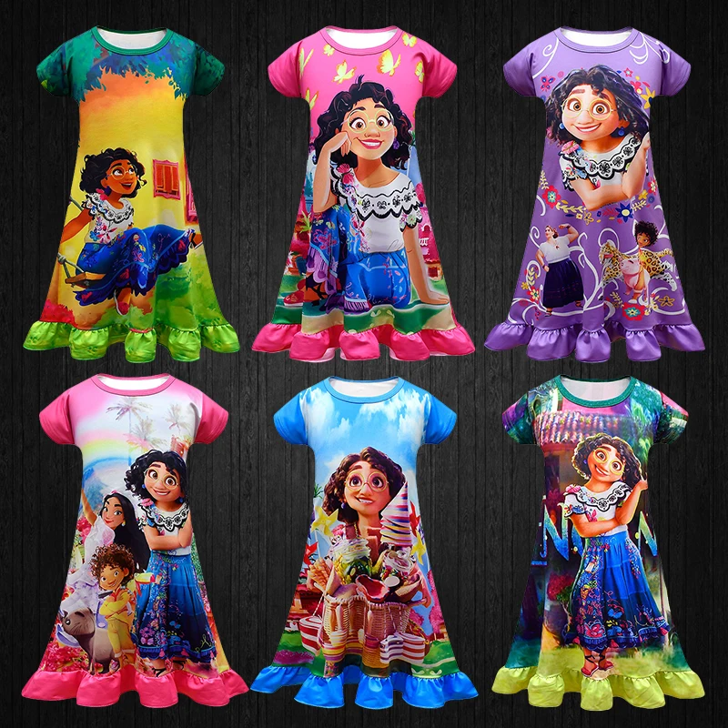 2022 Popular Kids Mirabel Print Movie Encanto Lotus Leaf Casual Dress Children's Charm Baby Girls Nightdress Child Home Clothes
2022 Popular Kids Mirabel Print Movie Encanto Lotus Leaf Casual Dress Children's Charm Baby Girls Nightdress Child Home Clothes