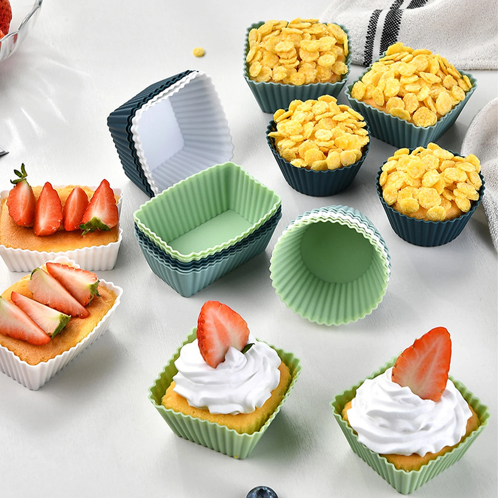 6~48pcs Morandi Color Round Cake Mold Baked Egg Tart Steamed Egg Complementary Food Mold Silicone Muffin Cup Baking Supplies
6~48pcs Morandi Color Round Cake Mold Baked Egg Tart Steamed Egg Complementary Food Mold Silicone Muffin Cup Baking Supplies