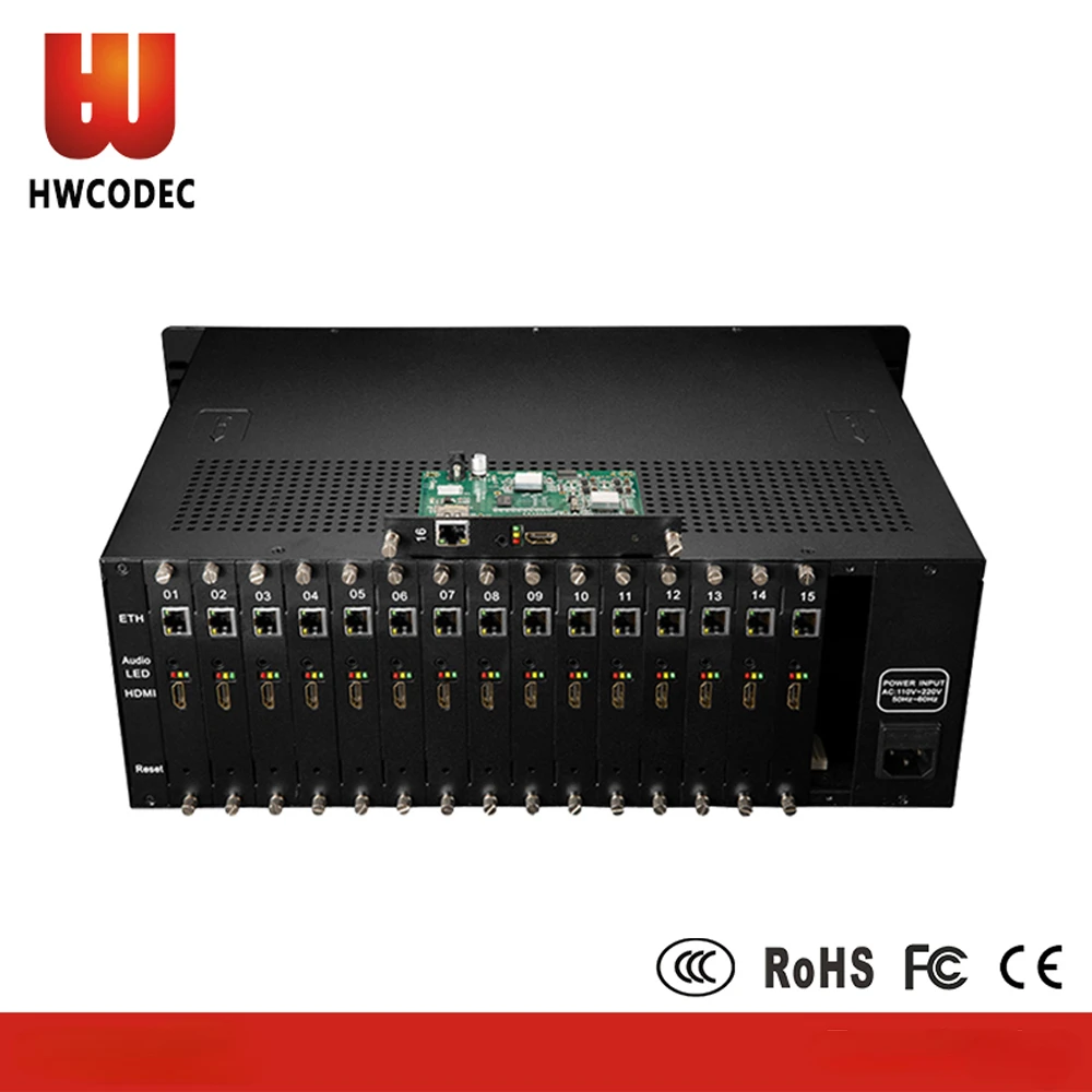 HWCODEC H5160C H264 H265 Video Encoder IPTV Encoder MPEG-4 1080P 16 Channels HDMI Video Live Streaming Encoder Support RTMP RTSP 
HWCODEC H5160C H264 H265 Video Encoder IPTV Encoder MPEG-4 1080P 16 Channels HDMI Video Live Streaming Encoder Support RTMP RTSP