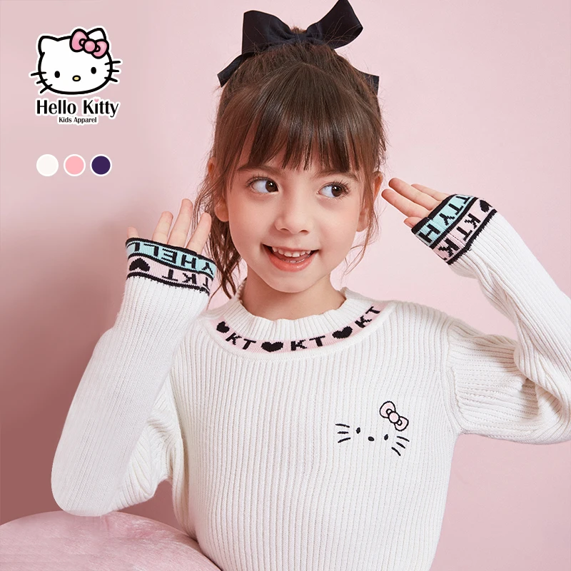 Брендовая детская одежда HelloKitty для девочек, новинка осень-зима 2022, жаккардовая водолазка, Модный хлопковый пуловер, свитер для детей
Брендовая детская одежда HelloKitty для девочек, новинка осень-зима 2022, жаккардовая водолазка, Модный хлопковый пуловер, свитер для детей
