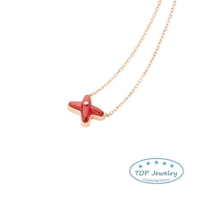 French luxury brand jewelry 925 sliver JEUX DE LIENS red stone cross shape pendant necklace for women
French luxury brand jewelry 925 sliver JEUX DE LIENS red stone cross shape pendant necklace for women
