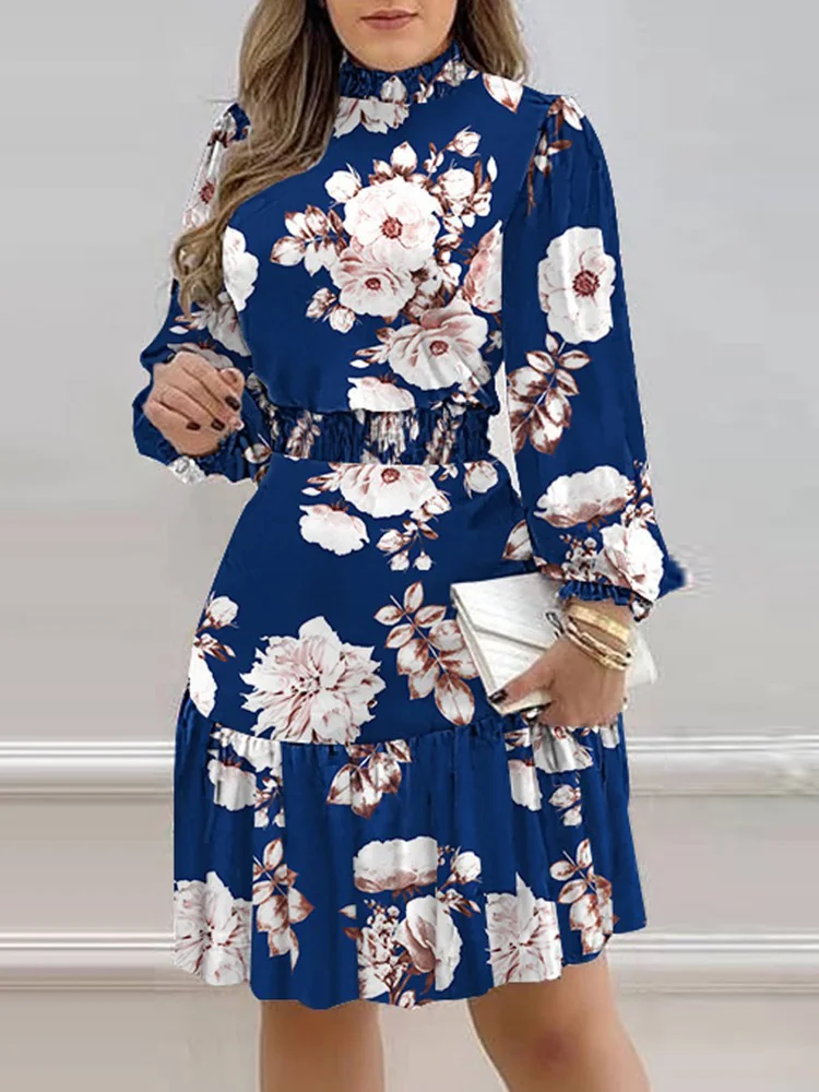2023Casual elegant slim sexy dress,Floral Print Lantern Sleeve Shirred Ruffles Dress Women Daily Casual Midi Dress
2023Casual elegant slim sexy dress,Floral Print Lantern Sleeve Shirred Ruffles Dress Women Daily Casual Midi Dress