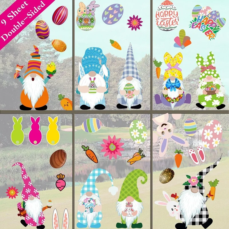 9Sheets Happy Easter Decoration Window Stickers DIY Easter Egg Rabbit Art Glass Decals Kids Room Nursery Decorations Baby Shower
9Sheets Happy Easter Decoration Window Stickers DIY Easter Egg Rabbit Art Glass Decals Kids Room Nursery Decorations Baby Shower