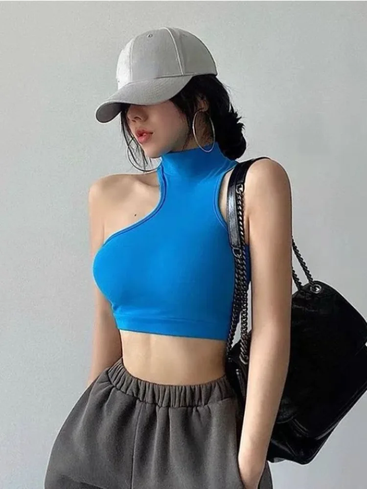 Hikigawa 2023 Summer Solid Half High Collar Sweet Cool Tank Top Women Streetwear Sleeveless Sexy Chic Fashion Y2k Crop Top Mujer
Hikigawa 2023 Summer Solid Half High Collar Sweet Cool Tank Top Women Streetwear Sleeveless Sexy Chic Fashion Y2k Crop Top Mujer
