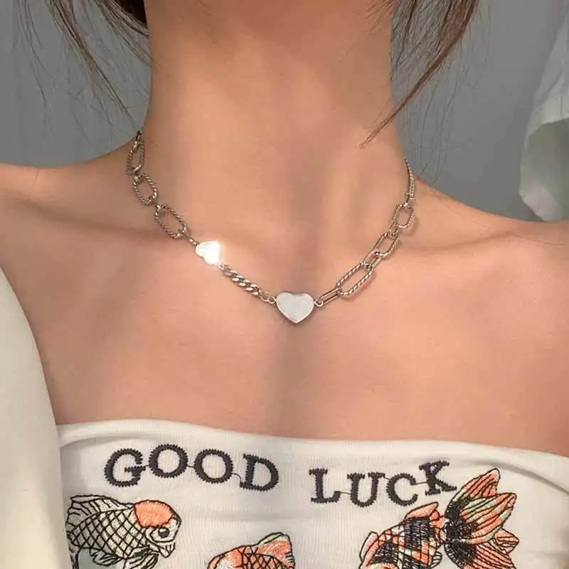 FMILY Minimalist Heart Necklace 925 Sterling Silver New Fashion Versatile Creative Hip Hop Punk Jewelry for Girlfriend Gifts
FMILY Minimalist Heart Necklace 925 Sterling Silver New Fashion Versatile Creative Hip Hop Punk Jewelry for Girlfriend Gifts
