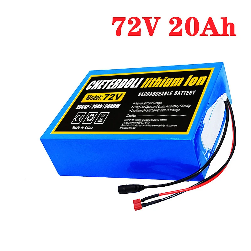 New 72V 20Ah 21700 Lithium Battery Pack 20S4P 84V Electric Bicycle Scooter Motorcycle BMS 3000W High Power Battery + 3A Charger
New 72V 20Ah 21700 Lithium Battery Pack 20S4P 84V Electric Bicycle Scooter Motorcycle BMS 3000W High Power Battery + 3A Charger