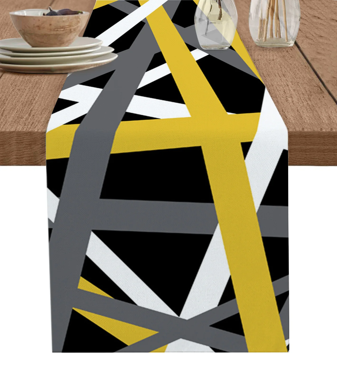 Yellow Gray Geometric Lines Abstract Table Runner Wedding Decor Table Cover Holiday Party Coffee Table Decoration Table Cloth
Yellow Gray Geometric Lines Abstract Table Runner Wedding Decor Table Cover Holiday Party Coffee Table Decoration Table Cloth