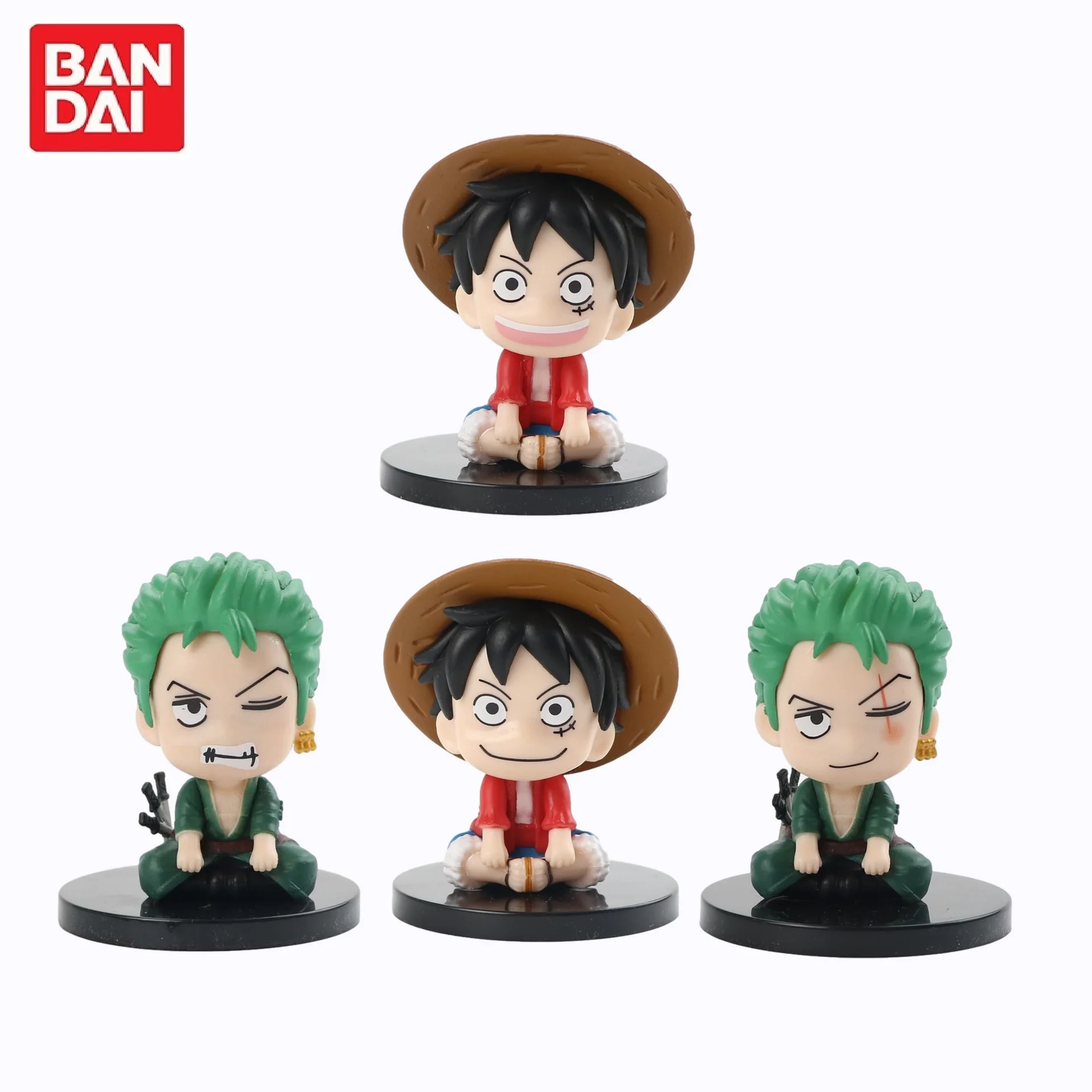 

7CM Anime One Piece Figure Luffy Zoro Q Version Action Figure PVC Cute Collectible Model Decor Doll Children Toys Gift