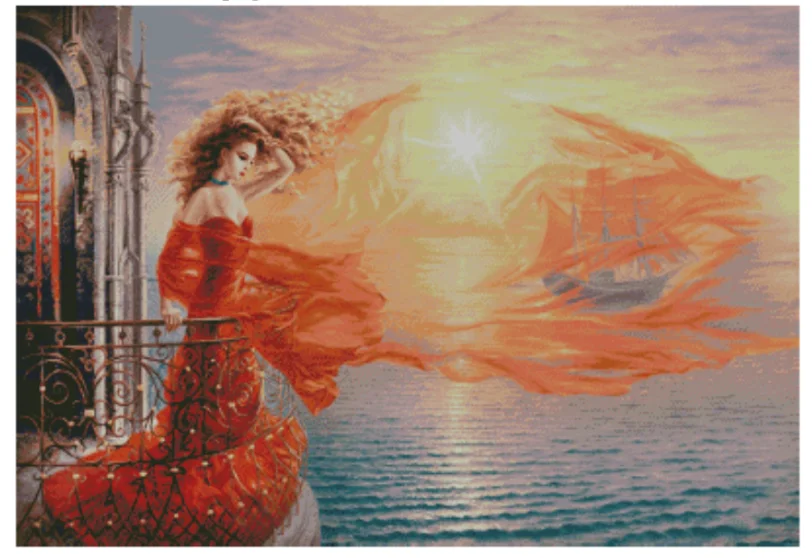 Seaside girl Red Sail Counted Top Quality Cross Stitch Kits 18CT 14CT White Canvas Embroidery DIY Handmade Needle Home Decor
Seaside girl Red Sail Counted Top Quality Cross Stitch Kits 18CT 14CT White Canvas Embroidery DIY Handmade Needle Home Decor