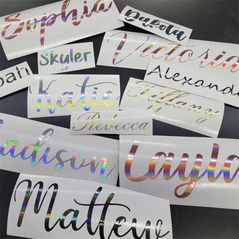 Holographic Personalized Name Stickers VINYL Self Adhesive Wall Stickers Logo Sign Making DIY Cup Cards Wall Decal Waterproof
Holographic Personalized Name Stickers VINYL Self Adhesive Wall Stickers Logo Sign Making DIY Cup Cards Wall Decal Waterproof