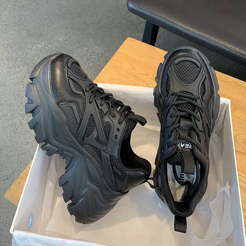 The New Fashion Platform Sport Shoes for Women 2022 Summer Black Casual Chunky Sneakers Women Mesh Leather Platform Shoes
The New Fashion Platform Sport Shoes for Women 2022 Summer Black Casual Chunky Sneakers Women Mesh Leather Platform Shoes
