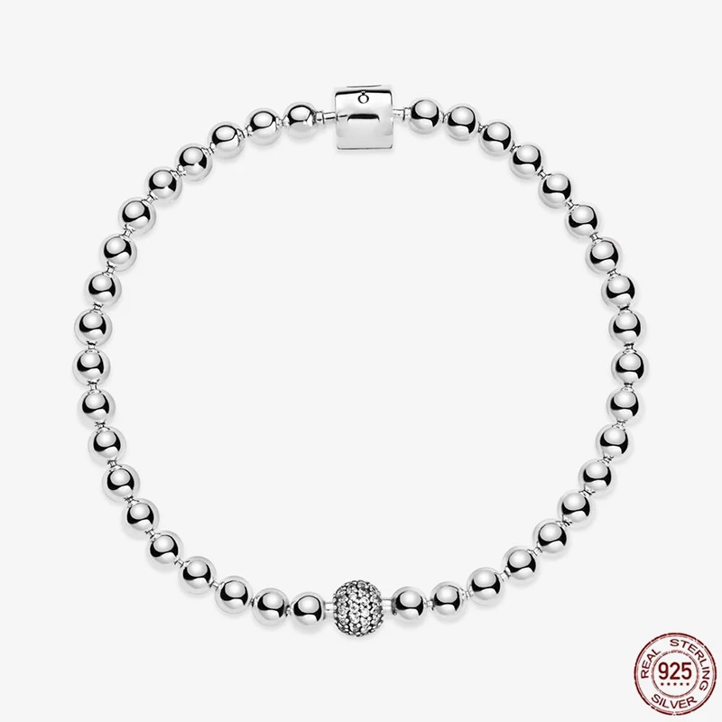 New Classic Collection 925 Sterling Silver Round Bead Bracelet fits Original Bead Charm Making DIY Jewelry Gifts
New Classic Collection 925 Sterling Silver Round Bead Bracelet fits Original Bead Charm Making DIY Jewelry Gifts
