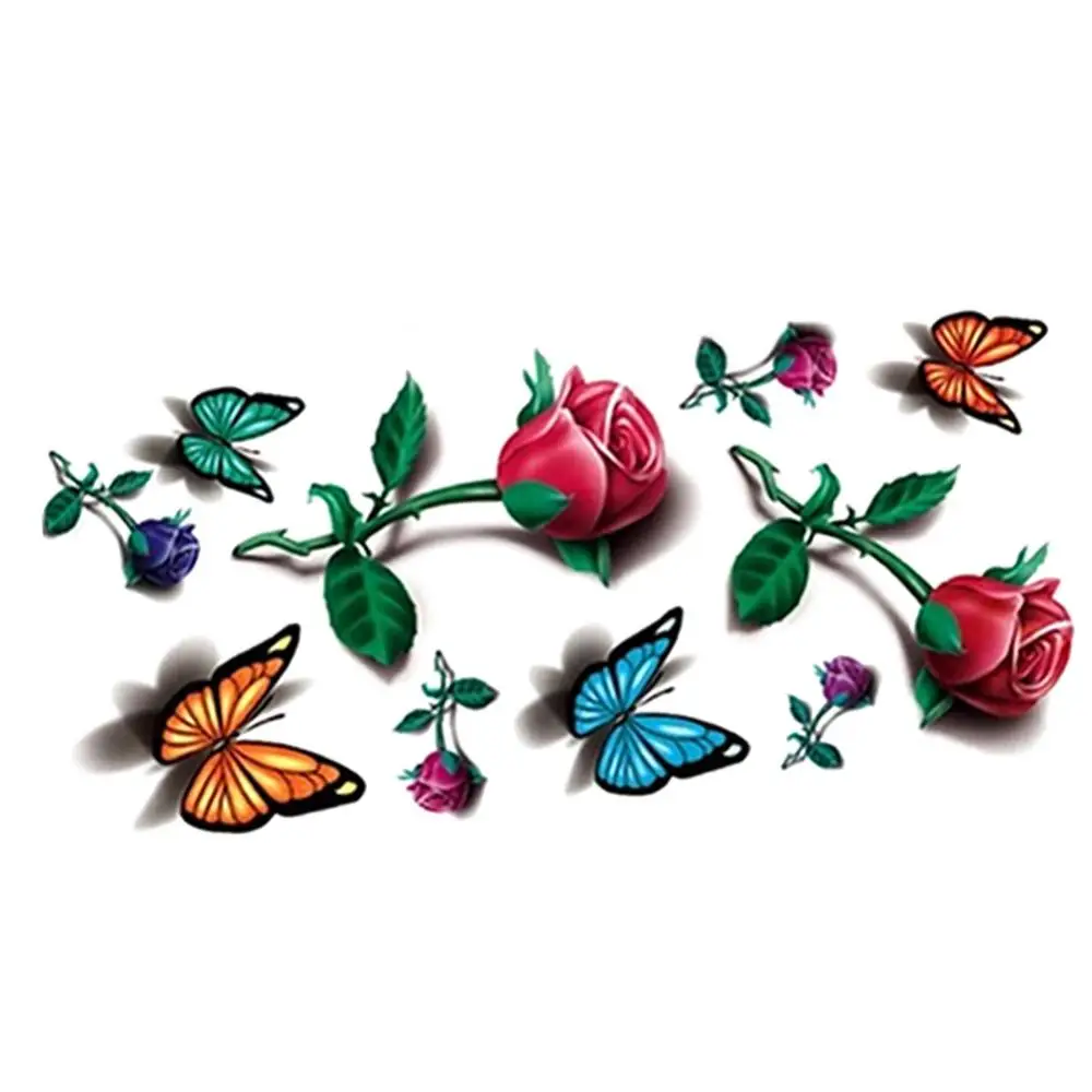 3D Temporary Removable Waterproof Colorful Body Art Butterfly Flower Tattoo Sticker
3D Temporary Removable Waterproof Colorful Body Art Butterfly Flower Tattoo Sticker