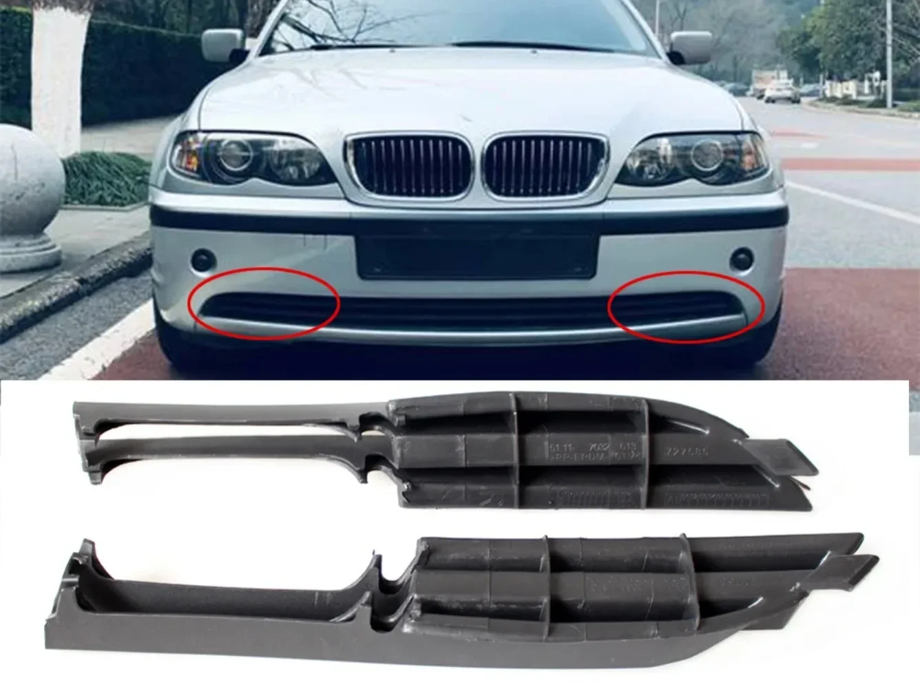 Решетка переднего нижнего бампера автомобиля для BMW 3-й серии E46 M3 2002 2003 2004 2005