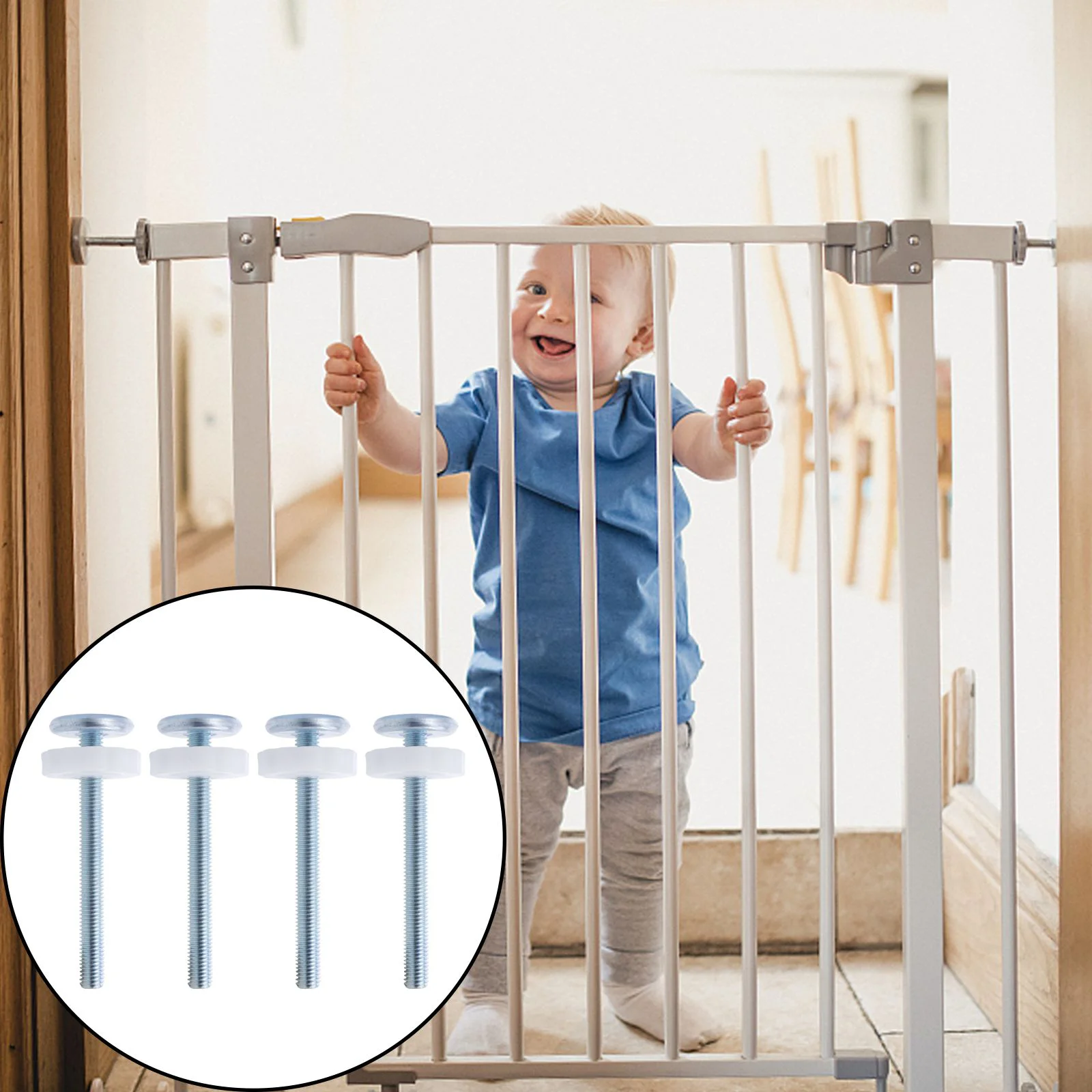 4 Pcs Child Playpen Screws Baby Gate Thread Threaded Spindle Rods Metal Bolt Pressure Mounted Porta
4 Pcs Child Playpen Screws Baby Gate Thread Threaded Spindle Rods Metal Bolt Pressure Mounted Porta