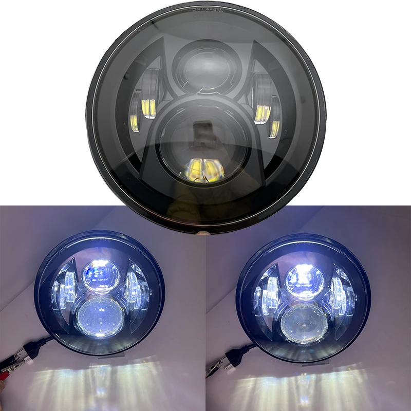 7" Motorcycle Round LED Headlight Projector Black Chrome H4 Headlight For Harley Street Glide Softail FLHX FLD Road King FLHR
7" Motorcycle Round LED Headlight Projector Black Chrome H4 Headlight For Harley Street Glide Softail FLHX FLD Road King FLHR