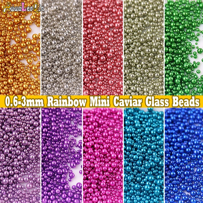 5g10g 0.6-3mm Nonporous Rainbow Mini Caviar Glass Beads Plated Metallic Colors 3D Nail Rhinestone Beads for Nail Art Decoration
5g10g 0.6-3mm Nonporous Rainbow Mini Caviar Glass Beads Plated Metallic Colors 3D Nail Rhinestone Beads for Nail Art Decoration