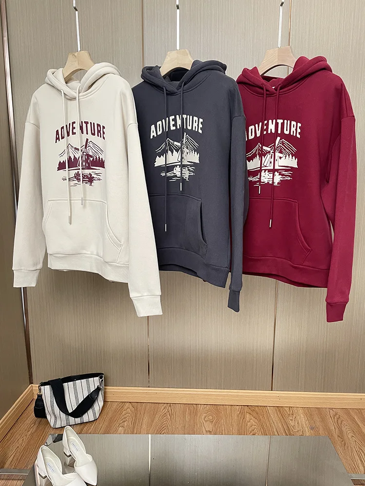 Women Letter Printed Fleece Hoodies Retro Casual All-Match Ladies Cotton Pullover 2022 Winter Thickened Hooded Sweatshirt
Women Letter Printed Fleece Hoodies Retro Casual All-Match Ladies Cotton Pullover 2022 Winter Thickened Hooded Sweatshirt