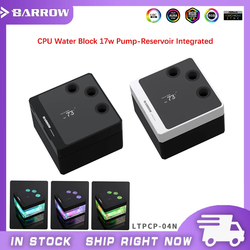 Barrow CPU Block Pump Combo 17W Water Pump Reservoir Watercooling For Intel 115x 1200 1700 Platform Water Cooling System Unit
Barrow CPU Block Pump Combo 17W Water Pump Reservoir Watercooling For Intel 115x 1200 1700 Platform Water Cooling System Unit