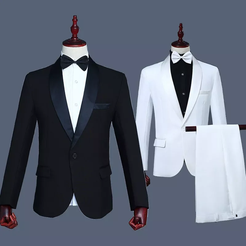NEW IN Suits Men 2019 Long Sleeve Dress Mens Casual Performance Stage White Black Suit Formal Clothing Two Piece Set Coat Pants
NEW IN Suits Men 2019 Long Sleeve Dress Mens Casual Performance Stage White Black Suit Formal Clothing Two Piece Set Coat Pants