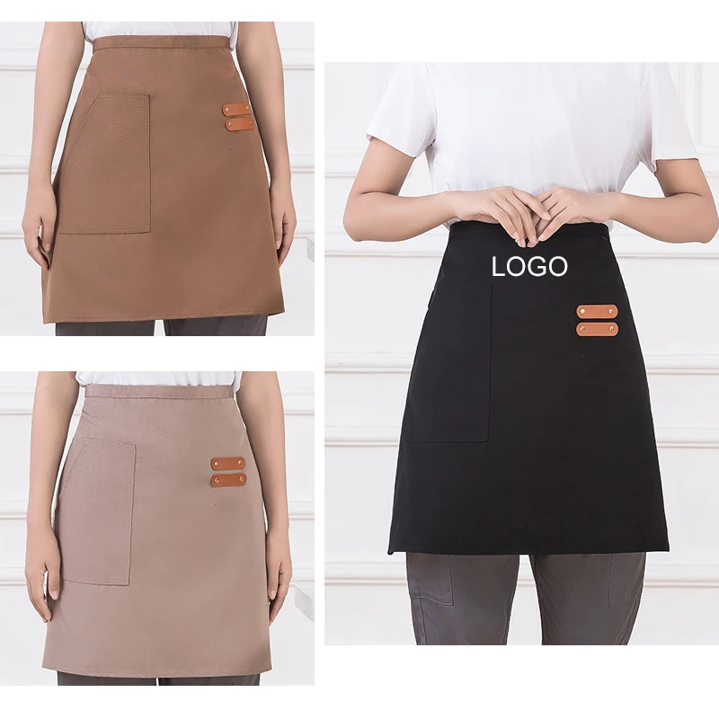 Customizable Logo Canvas Waterproof Half Apron Waiter Uniform with Pocket for Waitress or Baking Mats 8 Colors Size 53*65cm
Customizable Logo Canvas Waterproof Half Apron Waiter Uniform with Pocket for Waitress or Baking Mats 8 Colors Size 53*65cm