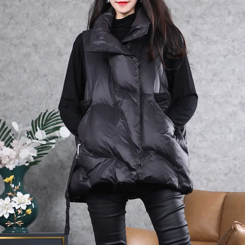 Women's Vest Winter Jackets Women White Duck Down Korean Version Coat Loose Sleeveless Wild Casual Women Winter Warm Waistcoat
Women's Vest Winter Jackets Women White Duck Down Korean Version Coat Loose Sleeveless Wild Casual Women Winter Warm Waistcoat