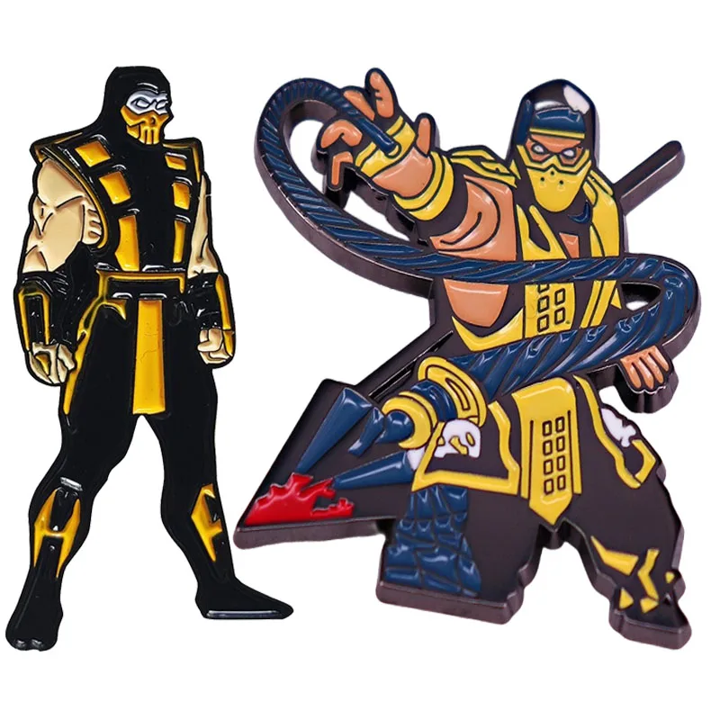 Mortal Kombat Scorpion Ninja Brooches Enamel Pin Brooch Badge Lapel Pins Hard Metal Alloy Jacket Decoration Ornaments Jewelry
Mortal Kombat Scorpion Ninja Brooches Enamel Pin Brooch Badge Lapel Pins Hard Metal Alloy Jacket Decoration Ornaments Jewelry