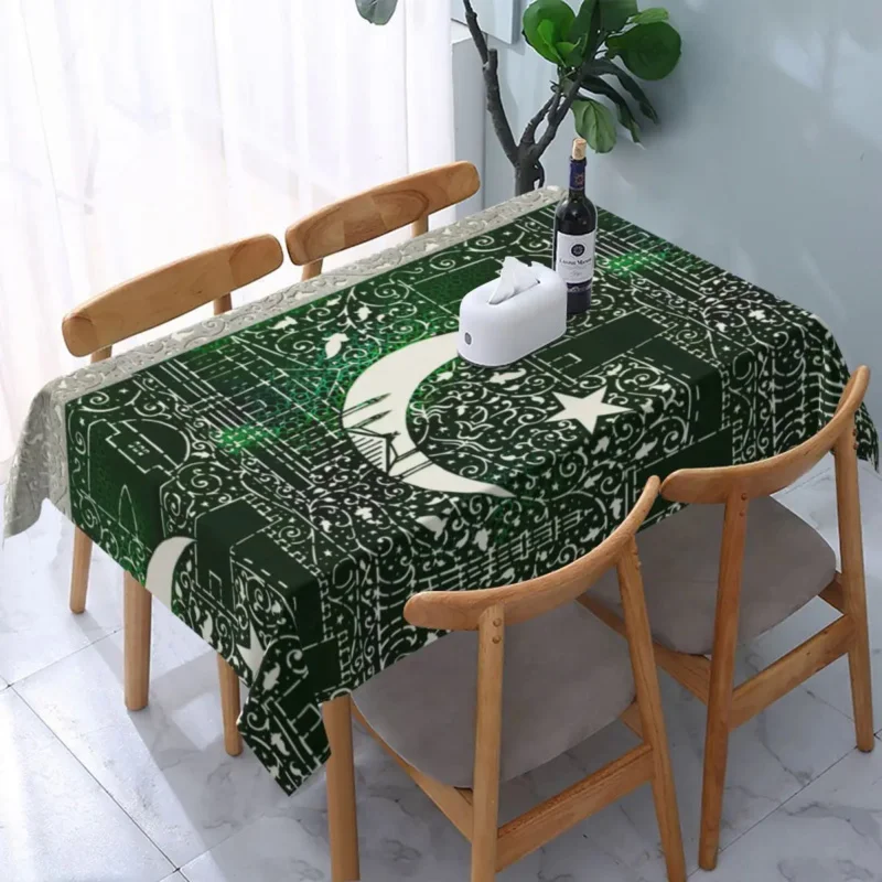 

Прямоугольная эластичная Водонепроницаемая скатерть с изображением флага Пакистана