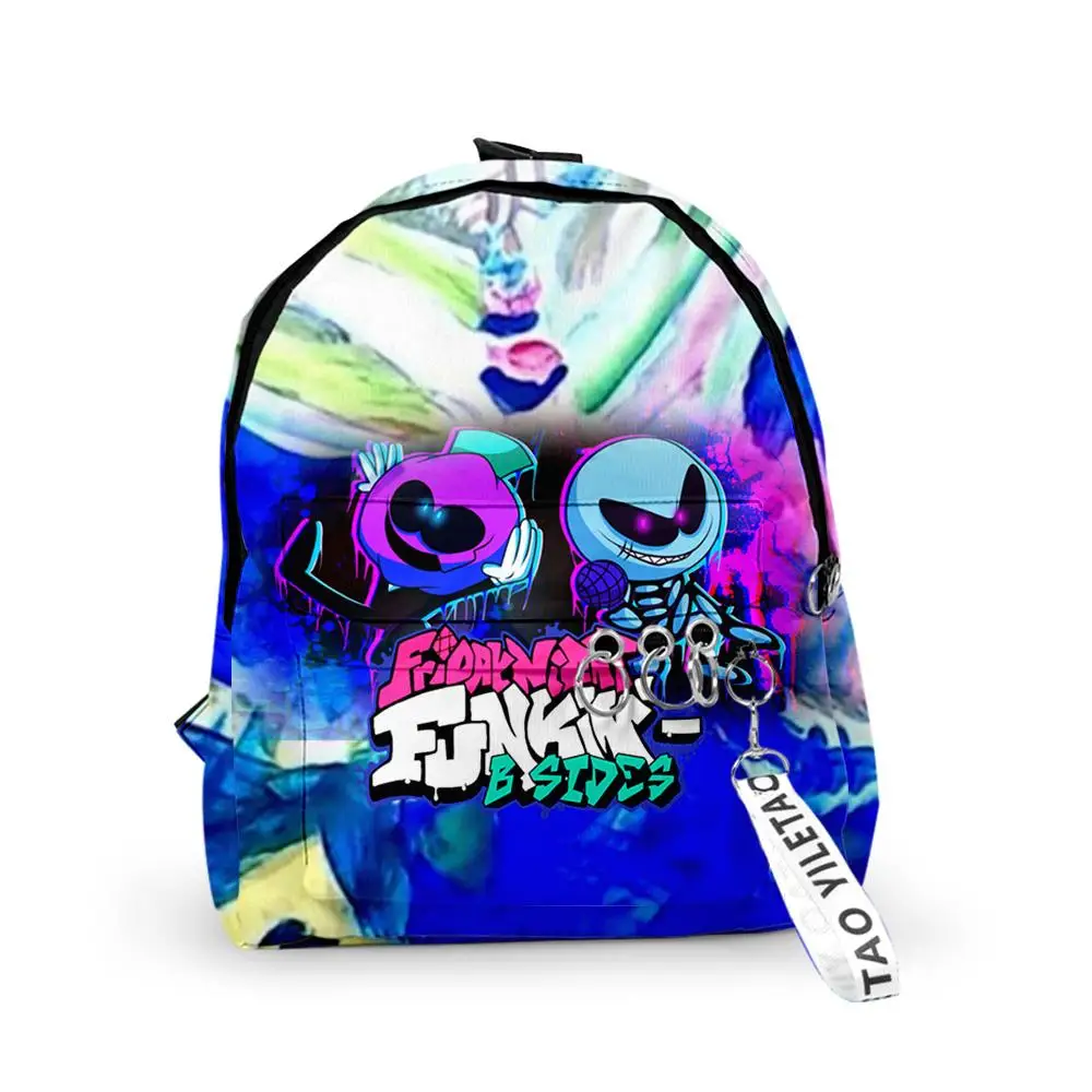 Popular Friday Night Funkin Backpacks Boys/Girls pupil School Bags 3D Print Keychains Oxford Waterproof Cute Small Backpacks
Popular Friday Night Funkin Backpacks Boys/Girls pupil School Bags 3D Print Keychains Oxford Waterproof Cute Small Backpacks