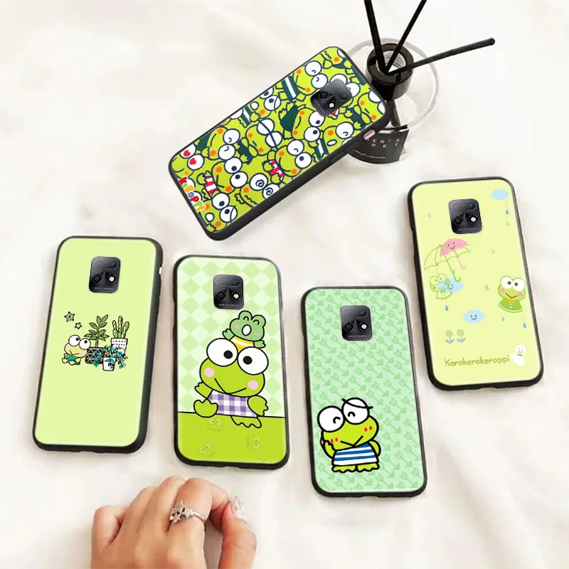 

Лягушка Keroppi, Черная мягкая искусственная кожа для Realme Narzo 50i 30A 20 C2 C3 C31 C33 8 8I Pro