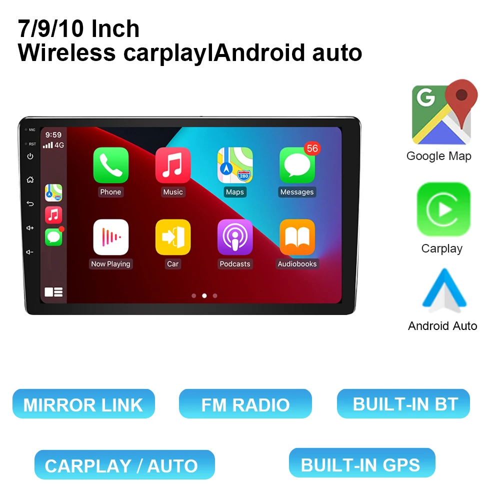 REAKOSOUND Car Radio 7/9/10 Inch GPS 1din Android Wireless Carplay/Android Auto Car Multimedia Player Universal auto Stereo GPS
REAKOSOUND Car Radio 7/9/10 Inch GPS 1din Android Wireless Carplay/Android Auto Car Multimedia Player Universal auto Stereo GPS