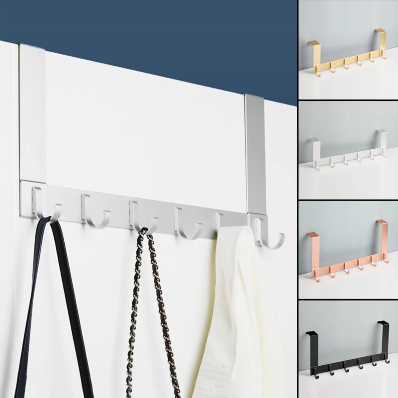 Door Coat Hook with 6 Aluminium Clothes Hooks for 35-45mm Thick Door Punch-free Door Hanger For Hanging Coats Hats xobw
Door Coat Hook with 6 Aluminium Clothes Hooks for 35-45mm Thick Door Punch-free Door Hanger For Hanging Coats Hats xobw
