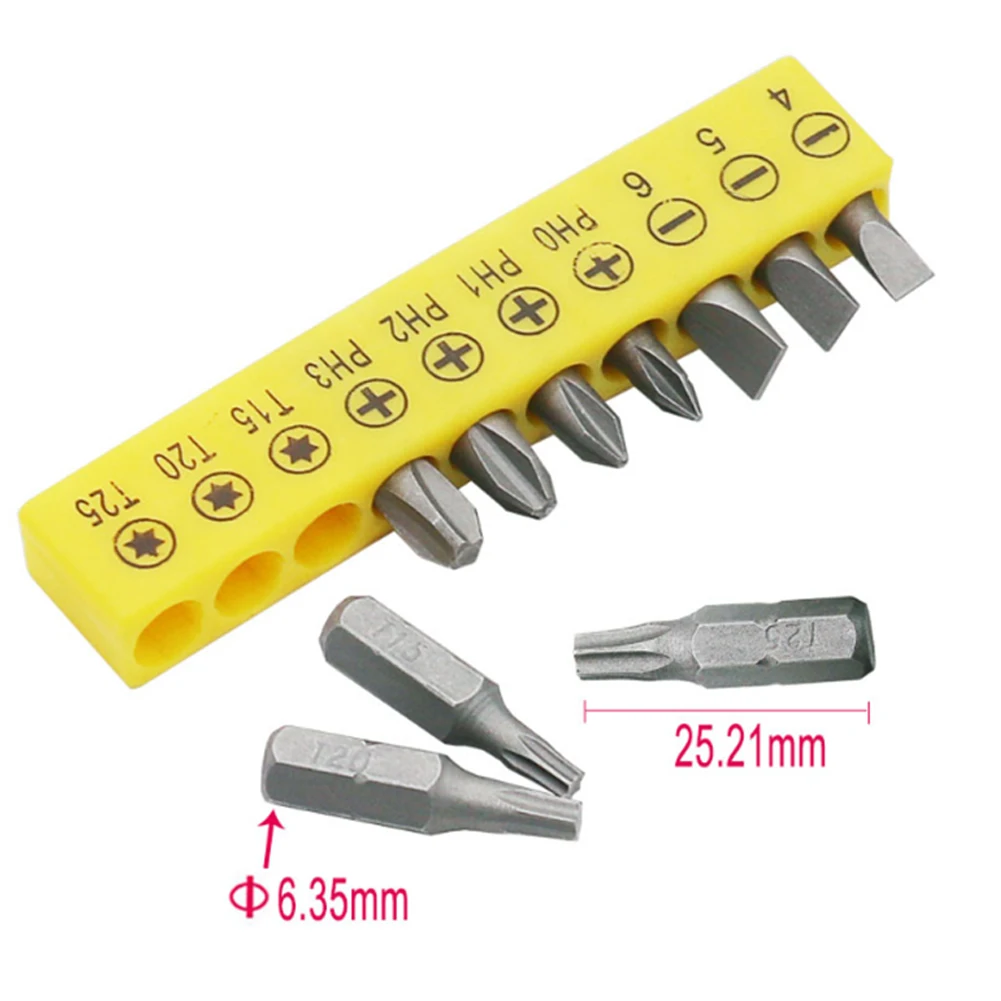 10pcs Screwdriver Bit Set Torx Flat Head Cross Electric Screwdriver Head Screws Drivers For Electric Drill Access Hand Tool
10pcs Screwdriver Bit Set Torx Flat Head Cross Electric Screwdriver Head Screws Drivers For Electric Drill Access Hand Tool