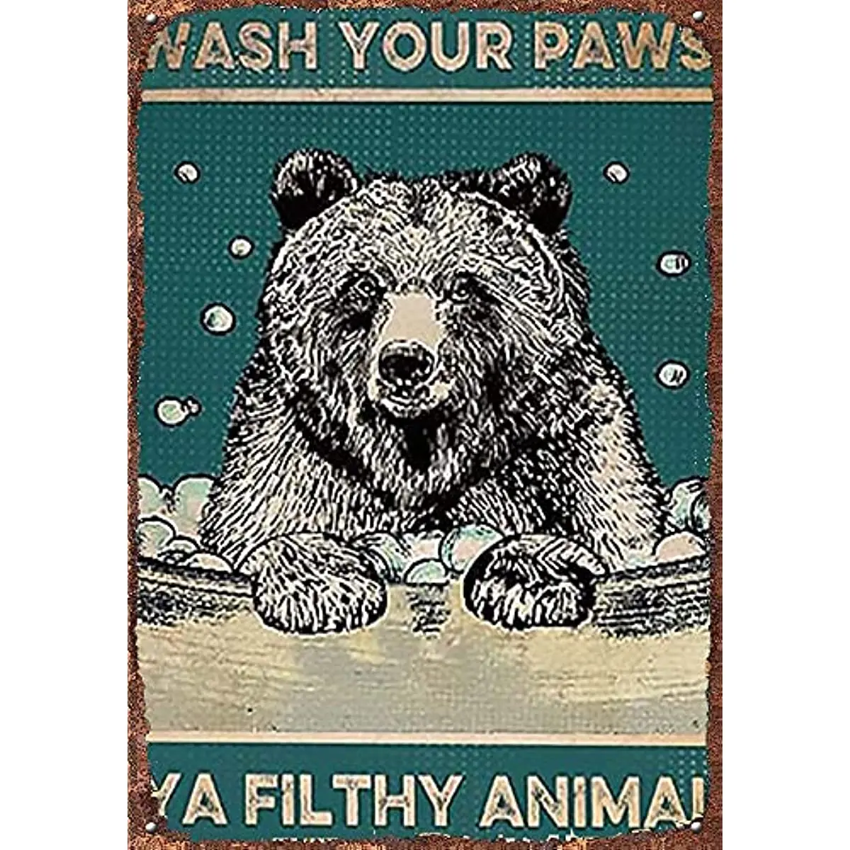 Металлический винтажный жестяной знак в стиле граманского-вымойте свои лапы, постер для ванной комнаты, декор для ванной комнаты, забавный ретро арт-знак для ванной комнаты
Металлический винтажный жестяной знак в стиле граманского-вымойте свои лапы, постер для ванной комнаты, декор для ванной комнаты, забавный ретро арт-знак для ванной комнаты