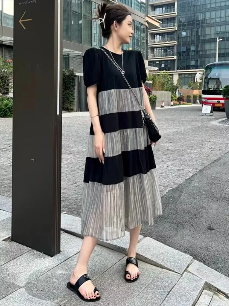 Dresses for Women 2023 Summer New LOOSE Casual O-Neck Vintage Long Dresses Ladies Streetwear Solid Robe Elegant Party Dresses 
Dresses for Women 2023 Summer New LOOSE Casual O-Neck Vintage Long Dresses Ladies Streetwear Solid Robe Elegant Party Dresses