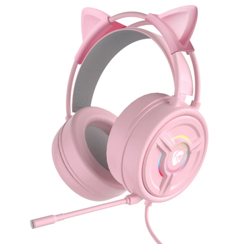 Pink Cat Ear Wired Headset With Foldable Microphone Headset Gaming Headset Desktop Laptop Gaming Headset
Pink Cat Ear Wired Headset With Foldable Microphone Headset Gaming Headset Desktop Laptop Gaming Headset