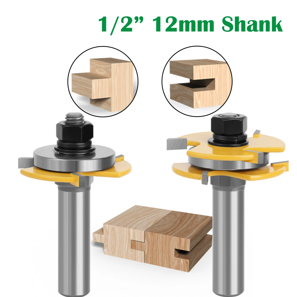 1/2 Handle, 12 Handle, 3 Teeth T-shaped Tenon Joint Cutter, Square Tooth Floor Cutter, Woodworking Milling Cutter
1/2 Handle, 12 Handle, 3 Teeth T-shaped Tenon Joint Cutter, Square Tooth Floor Cutter, Woodworking Milling Cutter