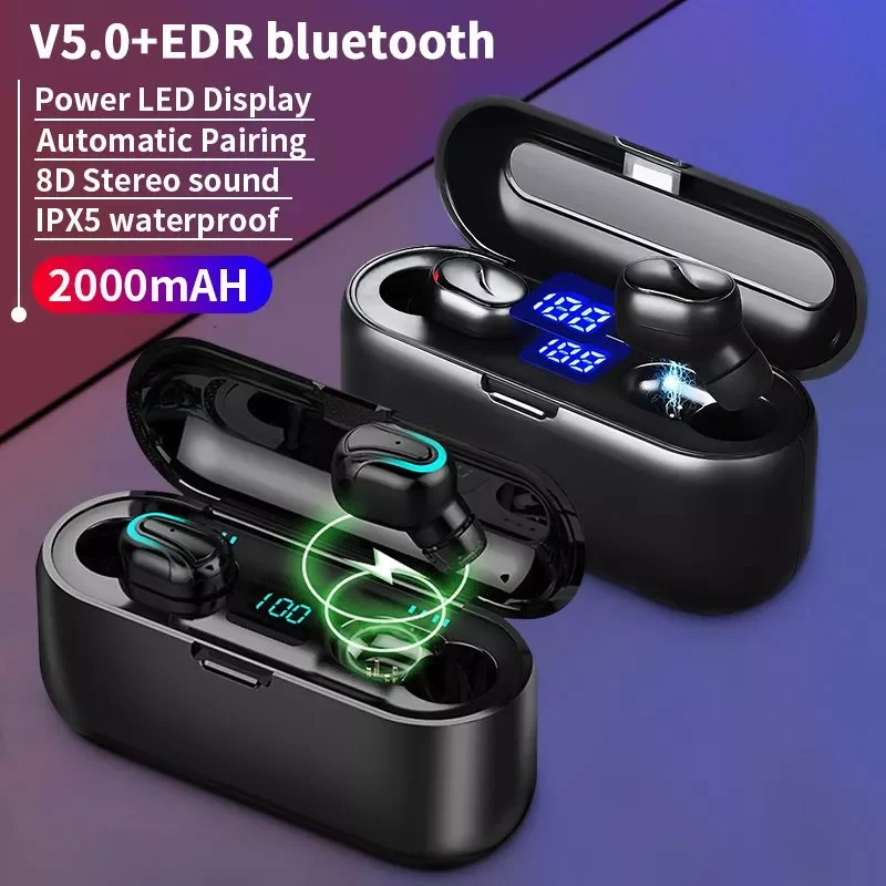 HOT bluetooth Earphones Wireless Headphones bluetooth 5.0 TWS in-Ear Earbuds IPX5 Waterproof Mini Headset HIFI Sport Earpiece
HOT bluetooth Earphones Wireless Headphones bluetooth 5.0 TWS in-Ear Earbuds IPX5 Waterproof Mini Headset HIFI Sport Earpiece