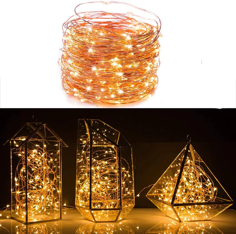 Светодиодная гирлянда на медном проводе с питанием от USB/аккумулятора 
Светодиодная гирлянда на медном проводе с питанием от USB/аккумулятора