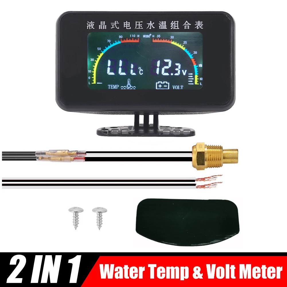 New 2 In 1 Water Temperature Voltmeter 2.5 Inch Display 12V/24V Voltage Water Temp Meter With Backlit For Motorcycles Cars
New 2 In 1 Water Temperature Voltmeter 2.5 Inch Display 12V/24V Voltage Water Temp Meter With Backlit For Motorcycles Cars