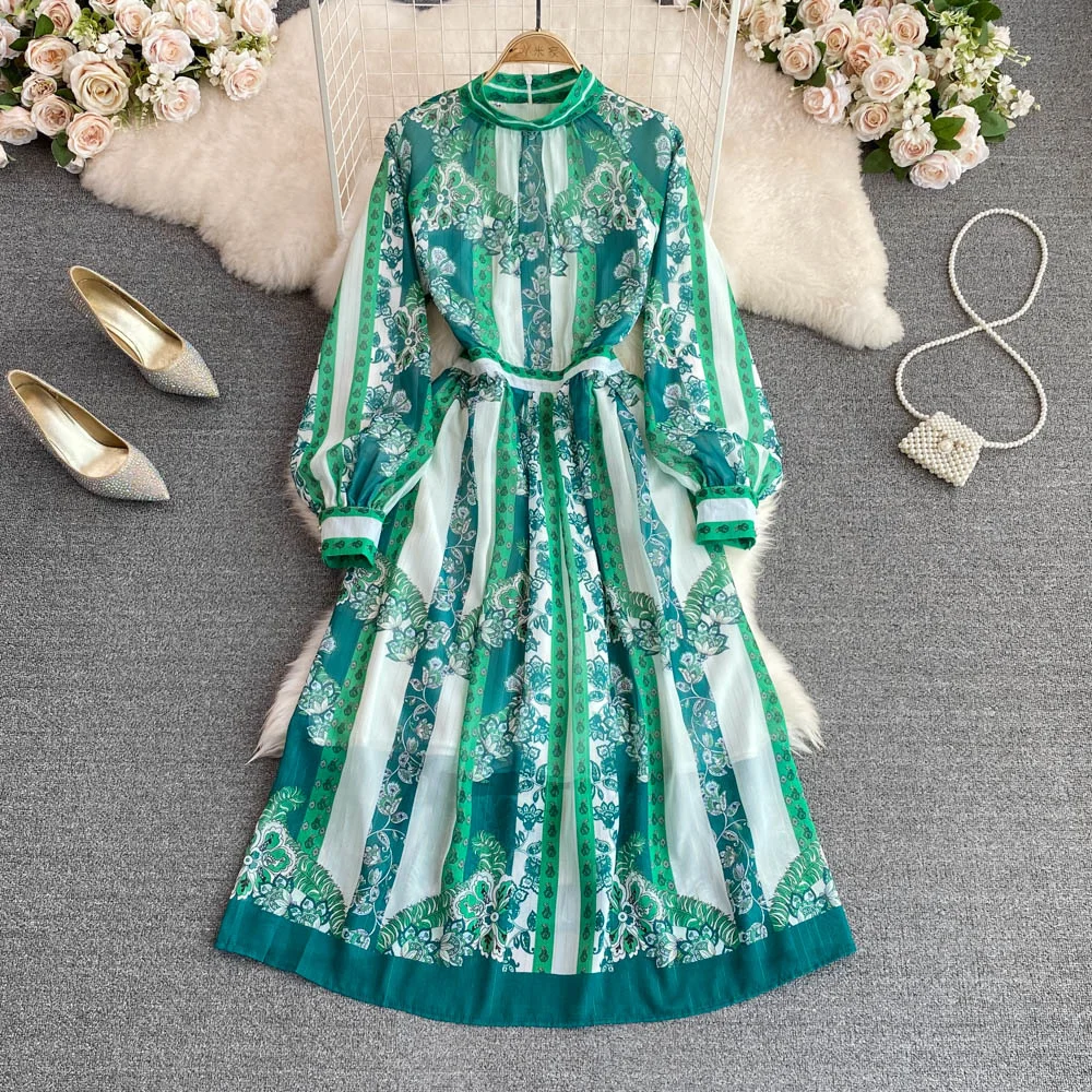 2022 New Vintage Retro Women Printed Dress High Waist Long Elegant Dress Retro Print Summer Autumn
2022 New Vintage Retro Women Printed Dress High Waist Long Elegant Dress Retro Print Summer Autumn