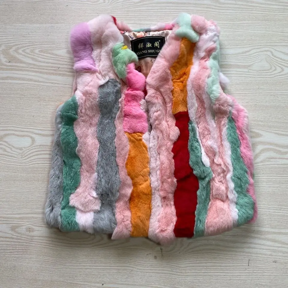 Girl Color Real Rex Rabbit Fur Vest For Children's Fur Outerwear 2022 New Baby Kids Warm Vest Top Kids Thick Colorful Waistcoat
Girl Color Real Rex Rabbit Fur Vest For Children's Fur Outerwear 2022 New Baby Kids Warm Vest Top Kids Thick Colorful Waistcoat
